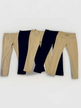 Gymboree Bundle Of 5 Girls Sz 8 School Uniform Ponte Knit Pull On Pants Khaki Ng